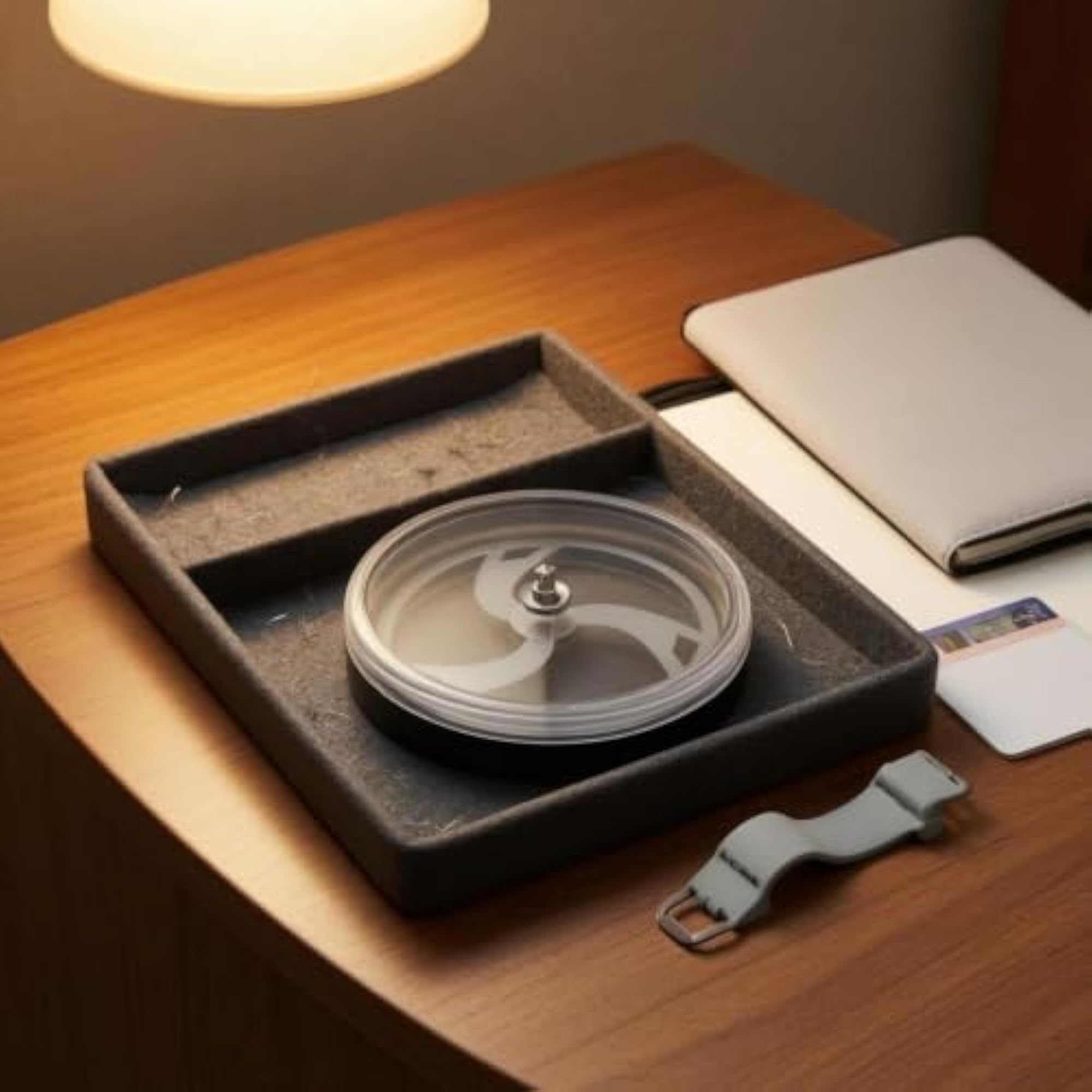 Black Base Round ABS Watch Box